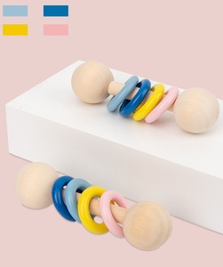 Juguetes musicales de madera al por mayor: Sonajeros de arcoíris, juguetes musicales de mano para bebés, instrumentos musicales Orff, juguetes de entrenamiento para sujeción manual - Product Image 3