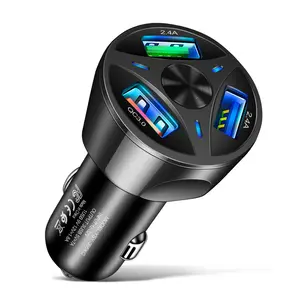 CE ROHS FCC Universal 7A 48W Quick Car Charger QC 3.0 Multi Car Mobile Phone Charger 4usb Car Charger