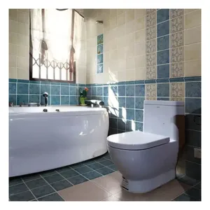 Китайская фабрика, прямая продажа, синяя керамическая плитка 152 мм * 152 мм, классическая плитка для ванной комнаты, стен и пола