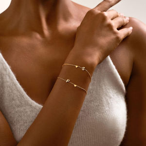 Collier en acier inoxydable avec <span class=keywords><strong>lettre</strong></span> en zircon, collier délicat pour femmes, bijoux en forme de cœur, résistant au ternissement, collier avec <span class=keywords><strong>lettre</strong></span> en pierre CZ - Product Image 2