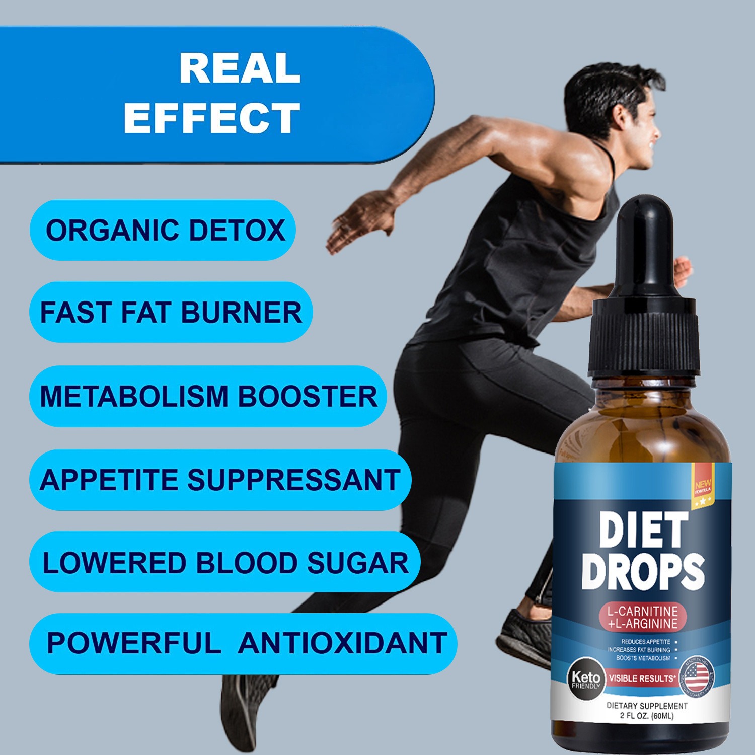 Diet Drops with L-Carnitine and Arginine for Weight Loss