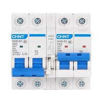 CHINT NXB-63 C63 interrupteur de transfert automatique à double puissance contrôleur de verrouillage d'air disjoncteur 480V équipement de Distribution d'énergie