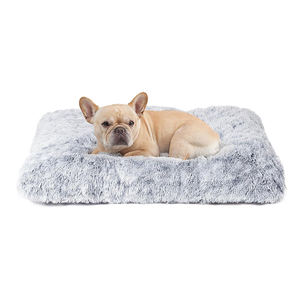 2024 Neues Modell Heißer Verkauf Günstige Hellgraue Plüsch-Hundebettmatte Luxuriöse Wasserdichte Ultraweiche Haustier-Hundekäfigmatte für Reisen im Freien - Product Image 1