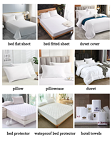Parure de lit en satin blanc 100 % coton ultra doux et lisse, qualité hôtelière royale, vente en gros directe usine de Guangzhou