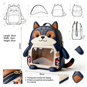 Custom <b>Clear</b> PVC Ita <b>Bag</b> Single Handle Fashion Design with Animals Shape Polyester Lining for Customized design - Product Image 4