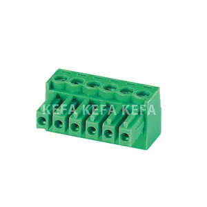 Conector de bloque de terminales de enchufe de alta calidad verde 3,81/300mm de Paso 2 pines V 8A 28-16AWG