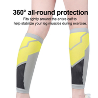 SHIWEI-2281 # Manchon de compression long en tricot pour mollet, support élastique respirant pour la course, le cyclisme et le marathon