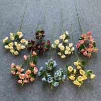 Bouquet de fleurs artificielles Luckygoods, fausses fleurs, tiges florales mélangées, décoration de mariage, décoration de la maison, centre de table