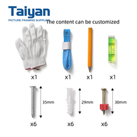 Kit d'installation de cadres photo de qualité industrielle avec niveau, ruban à mesurer et gants – Ensemble de fournitures de quincaillerie durable en gros