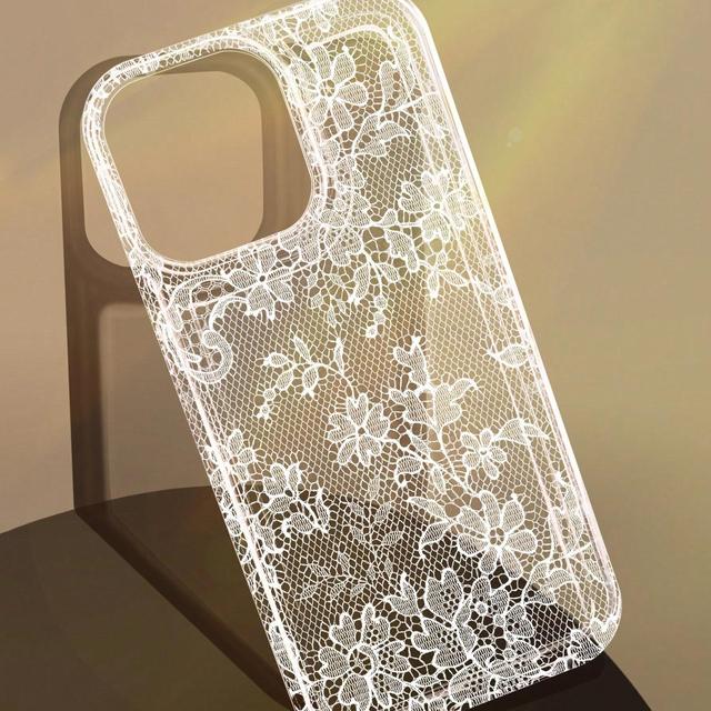 Elegant Romantic Lace Pattern Transparent Air Cushion Mobile Phone Case for IPhone 16 17 Pro Max Shell Funda Soft Back Cover