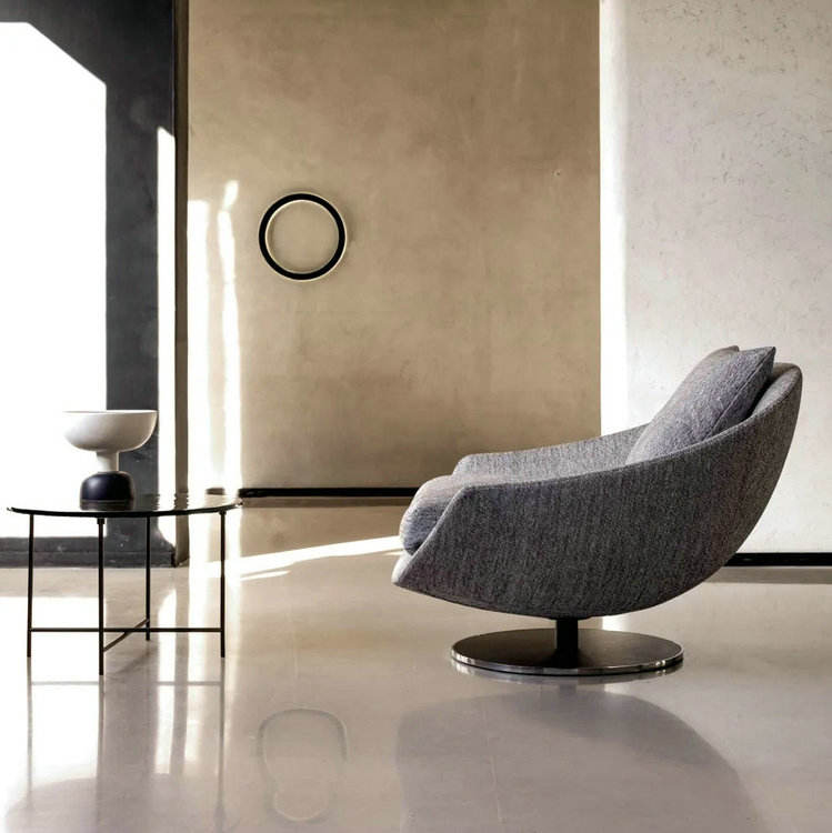 Modern Design Contemporary Luxury Leather Swivel Chairs Living Room ...