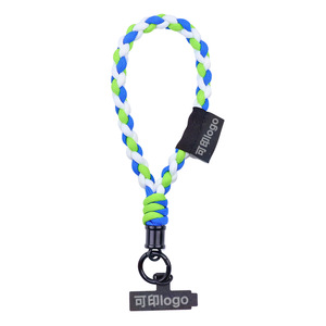 Wanli Sheng Colorful Braided Phone <b>Lanyard</b> Multicolor <b>Polyester</b> Weaving Mobile Phone Strap - Product Image 2