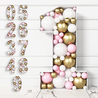 Qualité bricolage chapiteau lettres Kit pour Ramadan fête et mariage toile de fond décor mousse conseil mosaïque lettres avec ballon cadre