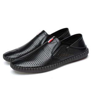 Scarpe estive da uomo, scarpe Casual da uomo in pelle cava, stile coreano traspirante cucite a mano scarpe alla moda - Product Image 4