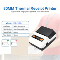 Untuk Penjualan Online Terlaris Printer Thermal Portabel 3 Inci Hitam Putih Baterai 2600mAh untuk Antarmuka USB Garansi 1 Tahun