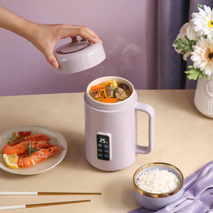 Olla de Cocción Lenta Portátil de 1L para Uso Doméstico, Control Digital de Temperatura, Olla para Arroz, Guisos y Sopas, Taza Calentadora Portátil de 1L - Product Image 5