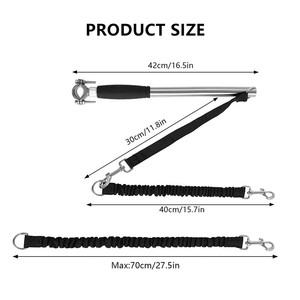 Eccellente guinzaglio da bicicletta in acciaio inossidabile per cani di taglia medio-grande azionati con entrambe le mani per i proprietari di cani che vanno in bicicletta - Product Image 6