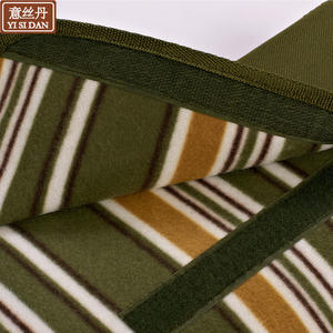 Yi Si Dan Alfombra de picnic rectangular de franela a prueba de humedad, alfombra de camping para uso en exteriores, rayas verde militar y naranja - Product Image 3