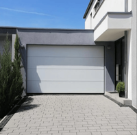 Porte de garage sectionnelle à grande ouverture en acier robuste, isolation thermique, adaptée aux ateliers de réparation, aux entrepôts logistiques, aux appartements et aux communautés