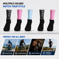Chaussettes de cyclisme en silicone tricolores Team Edition Aero Socks