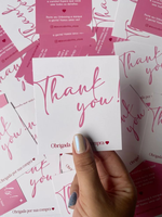 Carte de remerciement personnalisée avec logo imprimé, carte de vœux en papier pour petites entreprises, mariage, fête, vente en gros