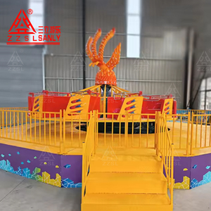 Atracción de Rueda Voladora Crazy Fire Phoenix de Fibra de Vidrio para Parques de Atracciones, Emocionante Juego de Plataforma Giratoria Voladora en Venta - Product Image 2