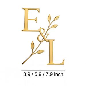 Décoration de gâteau personnalisée avec initiales, breloque en acrylique pour mariage et fiançailles, décoration de cérémonie de fiançailles, cadeau d'anniversaire - Product Image 6