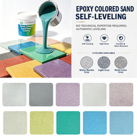 Résine époxy auto-nivelante imperméable à effet marbre, antidérapante, peinture de sol en sable coloré pour sols en béton