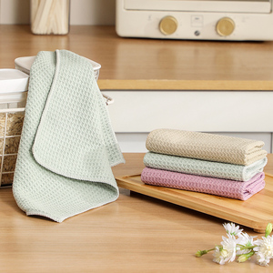 Premium Waffle Weave <b>Microfiber</b> Cleaning Cloths Ultra Absorbent Fast Drying Dish <b>Towels</b> for Kitchen Glass Windows Mirrors - Product Image 2
