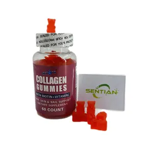 OEM कोलेजन के साथ Gummies बायोटिन विटामिन सी के लिए बाल/कील/त्वचा स्वस्थ आहार पूरक कोलेजन Gummies