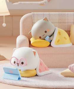 กล่องสุ่มตัวละครอนิเมะแมวพีชขายดี พร้อมพีชแสนน่ารักและกล่องสุ่มน่ารัก-วัสดุ PVC สำหรับเด็กผู้หญิง - Product Image 3