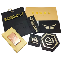 Haute qualité mode LOGO personnalisé PV étiquette étiquette en cuir étiquettes en relief Patch avec métal pour bagages