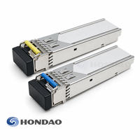Par de Transceptores SFP BiDi de 1.25G, 1310/1550nm, Fibra Única Simplex LC, DDM, 10km, Módulo Óptico Gigabit