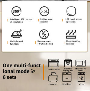 Airfryers-freidora de aire Digital, aparato de cocina pequeño, 1500W, 6L, saludable, sin aceite, nuevo - Product Image 3