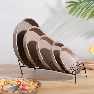Moules <span class=keywords><strong>à</strong></span> gâteau et <span class=keywords><strong>à</strong></span> pizza en acier au carbone rond antiadhésif de haute performance incroyablement performants pour la préparation culinaire professionnelle en cuisine - Product Image 6