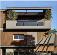 Trois quatre cinq trous co-extrusion WPC revêtement mural panneau mural extérieur panneau mural en grain de bois WPC panneau de façade mural pour l'extérieur