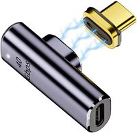 Adaptateur magnétique 8K 60Hz USB C 4.0 140W, adaptateur USB C 90 degrés pour Thunderbolt 3 / 4, MacBook Pro /Air et autres appareils de type C
