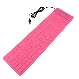 Tastiera pieghevole in Silicone Ultra sottile di fabbrica 109 tasti con cavo USB impermeabile con tapparelle da tavolo per <span class=keywords><strong>Computer</strong></span> portatile tastiera - Product Image 6