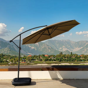 Impermeable a prueba de sol personalizado hierro plegable Hotel piscina sombrilla sol plátano playa muebles Patio jardín al aire libre sombrilla - Product Image 1