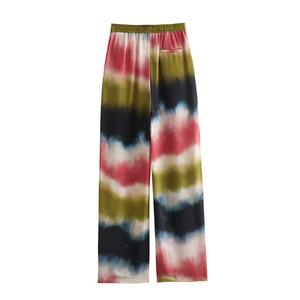 Ensemble pantalon droit et chemise ample boutonnée imprimée tie-dye, <span class=keywords><strong>style</strong></span> <span class=keywords><strong>streetwear</strong></span> européen et américain, nouvelle collection printemps pour <span class=keywords><strong>femme</strong></span> - Product Image 5