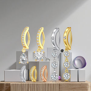 Tendances Bijoux 2025 Anneaux de Nombril Clicker Bijoux de Corps de Mode Clous en Acier Inoxydable Plaqué Or <span class=keywords><strong>Faux</strong></span> Piercings de Nombril - Product Image 4