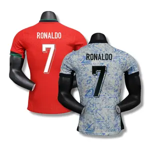 2024国家队主场球员版足球球衣名称和号码可打印红色和蓝色
