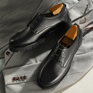 2026 Men's High-End Top Grain Soft Leather Heightening Thick-<b>soled</b> <b>Inner</b> Leather Business Formal Dress Leather - Product Image 1