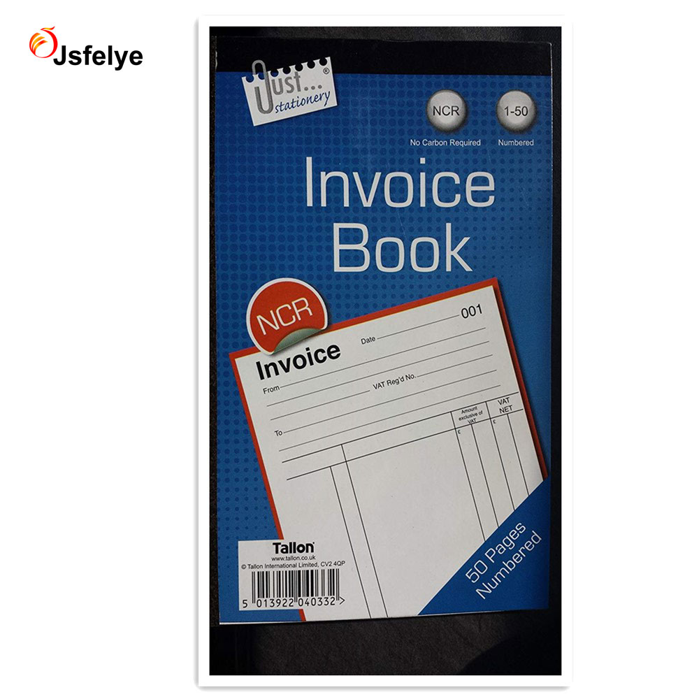 Нумерованное копирование счета-фактуры, квитанционная книга 1-50 NCR без углерода