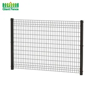 Sürdürülebilir pvc kaplı kaynaklı metal 3d kavisli tel örgü çit panelleri