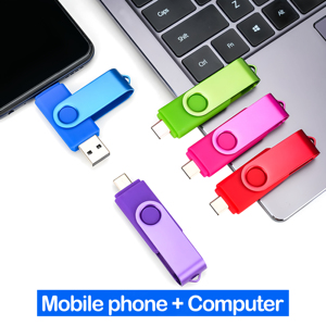 Unità Flash USB tipo-C 2.0 128 ad alta velocità GB/64GB/32GB/16GB 360 ° rotod Pen Drive Multi-formato U Disk compatibile - Product Image 6