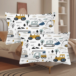 Juego de Sábanas Ajustadas con Estampado de Dibujos Animados para Niños, Juego de Sábanas Ajustadas con Fundas de Almohada, Tamaños Individuales, 3 Piezas - Product Image 6