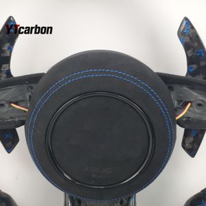 YTcarbon para <span class=keywords><strong>A5</strong></span> S5 RS5 B85 coche modificar personalizado Forgd copos azules Real fibra de carbono paleta palanca de cambios volante - Product Image 3