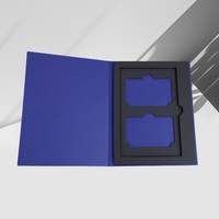 Boîte de carte de visite NFC personnalisée avec logo rectangulaire en relief, emballage de carte de crédit VIP, boîte cadeau pour carte de crédit NFC
