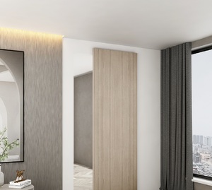 Verdecktes Innenschiebetürsystem mit Aluminiumschiene und Zubehör Schiebetürbeschläge für Holztüren - Product Image 3